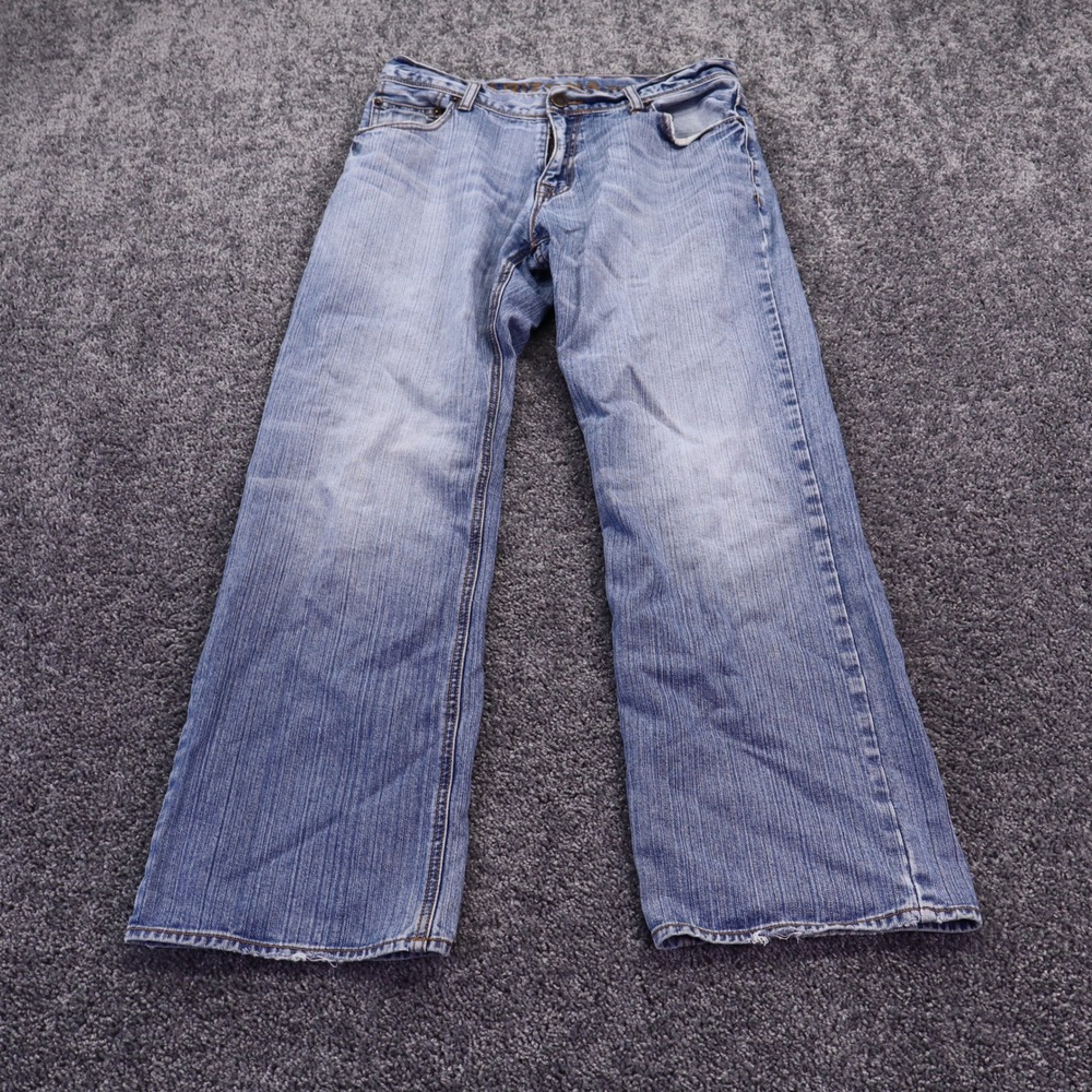 Arizona Jean Co Jeans Mens 34x34 Blue Loose Straight Denim Workwear Pants